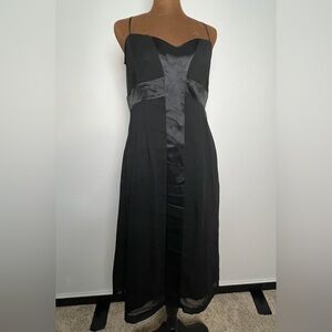 Bisou Bisou Black Spaghetti Strap Dress - Size 12